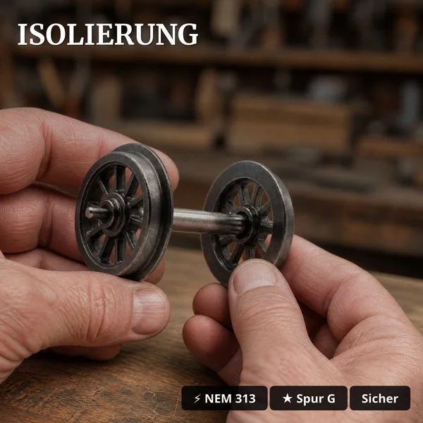 4x Metall-Speichenradsatz 31 mm für Spur G ML-Train 88999440 - Isolierung