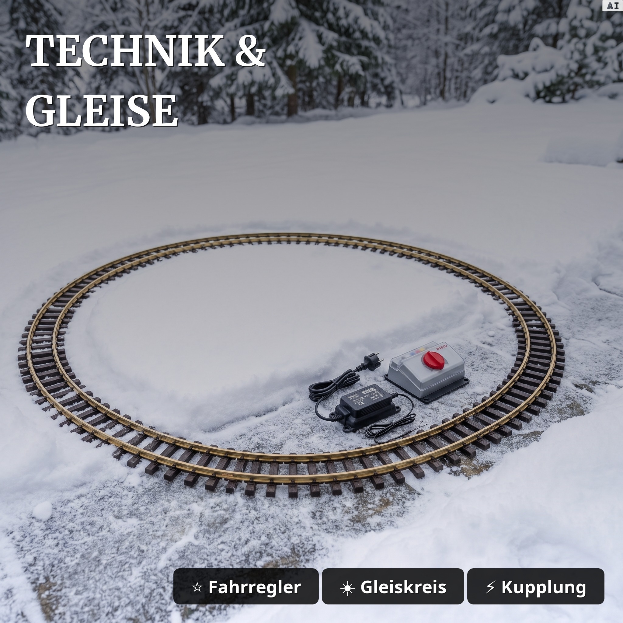 Start-Set Weihnachtszug Dampflok mit 2 Güterwagen Piko 02412 - Technik & Gleise
