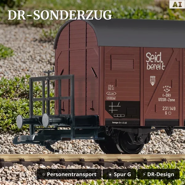 Gedeckter Güterwagen FDJ DR Piko 37977 - DR-Sonderzug