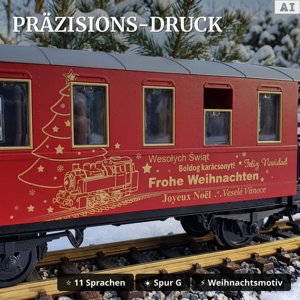 Personenwagen Frohe Weihnachten Piko 37988 - Präzisions-Druck