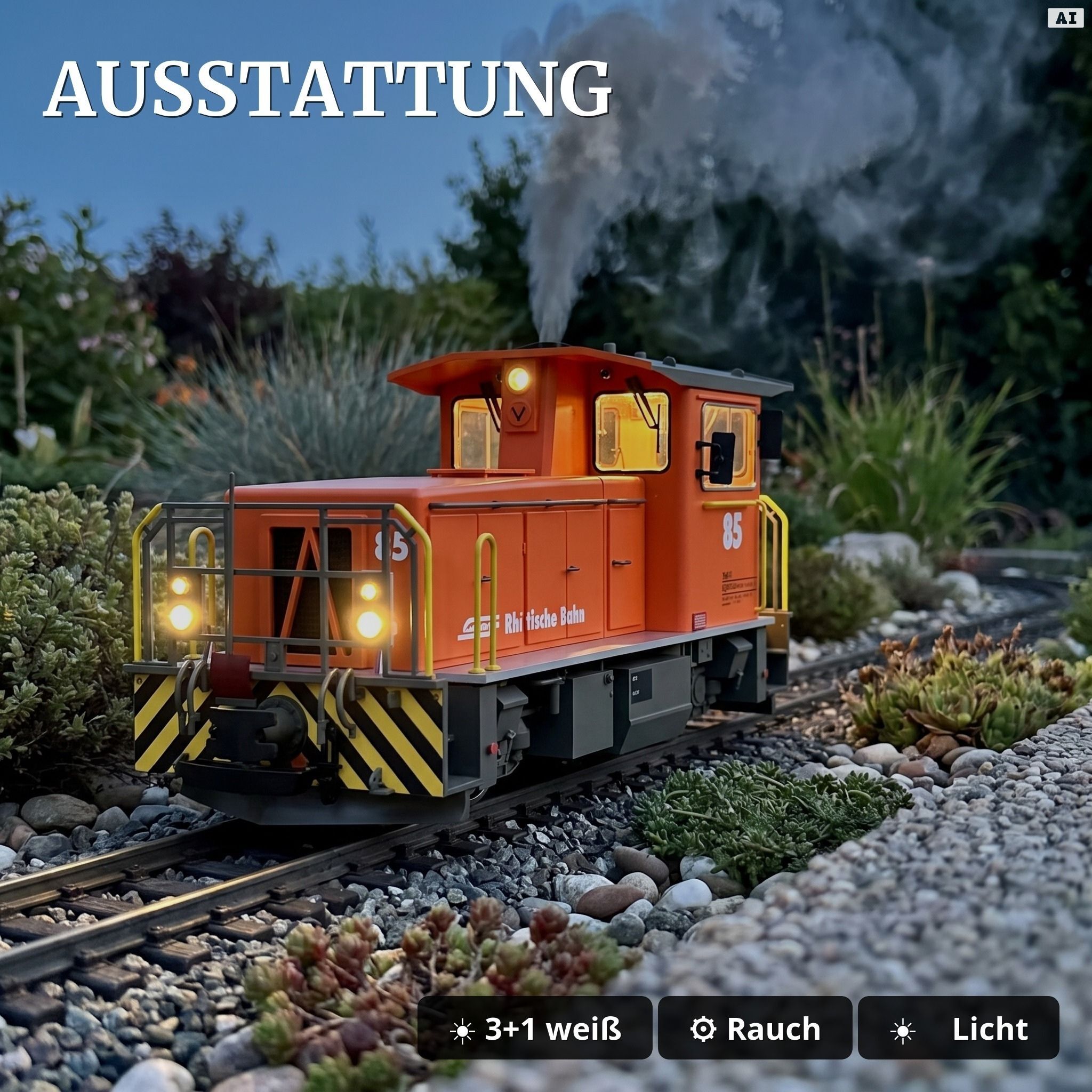 Rangier-Traktor Tmf 2/2 85 RhB Spur G analog/digital mit ZIMO Sound Train Line 2050212 - Ausstattung