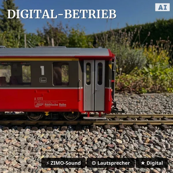 RhB Personenwagen EW III digital - A 1272 1. Klasse - mit Sound und Zimo-Decoder Train Line 3335013  - Digital-Betrieb