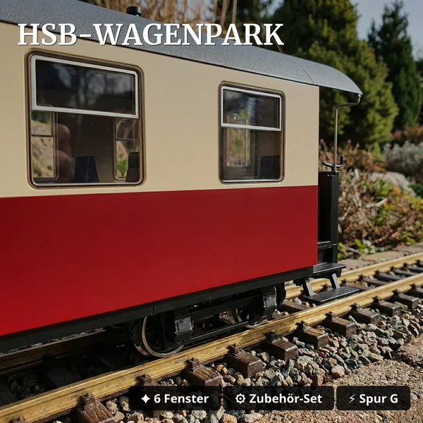 Personenwagen 6 Fenster 900-490 HSB Train Line 3530824 - HSB-Wagenpark