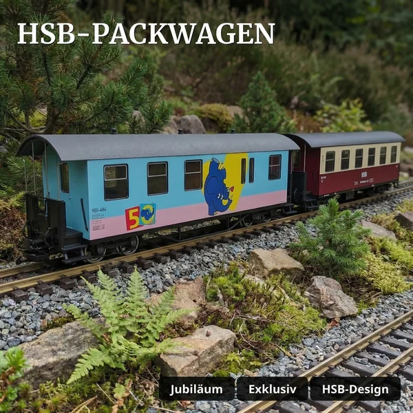 Der Elefant Sonderwagen Jubiläum 900-486 Train Line 3530925 - HSB-Packwagen