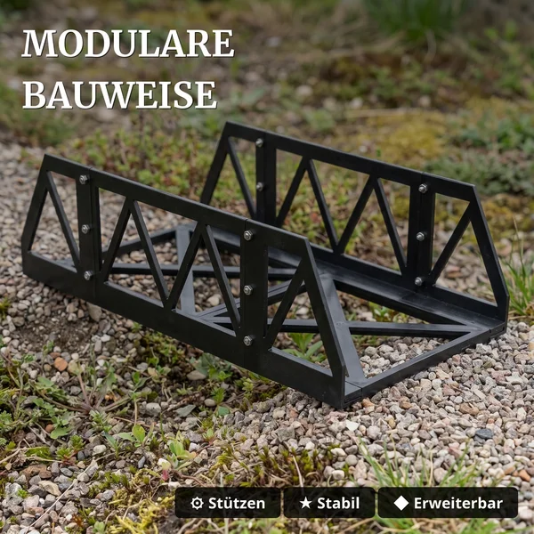 Brücke Startset aus stabilem HDPE-Kunststoff erweiterbar Spur G Gartenbahn ML-Train 97100000 - Modulare Bauweise