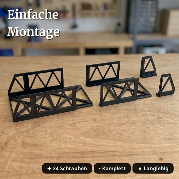 Brücke 60 cm aus stabilem HDPE-Kunststoff erweiterbar Spur G Gartenbahn ML-Train 97100060 - Einfache Montage
