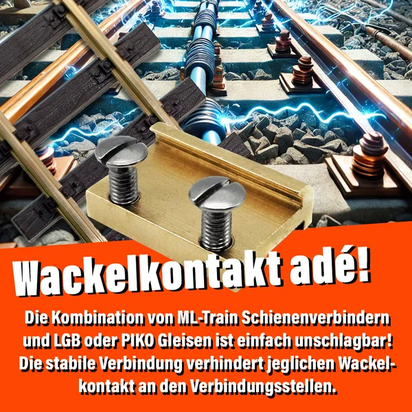 100 Stück Schienenverbinder Messing 19 mm mit Edelstahlschrauben ML-Train 8188165_auswahl6