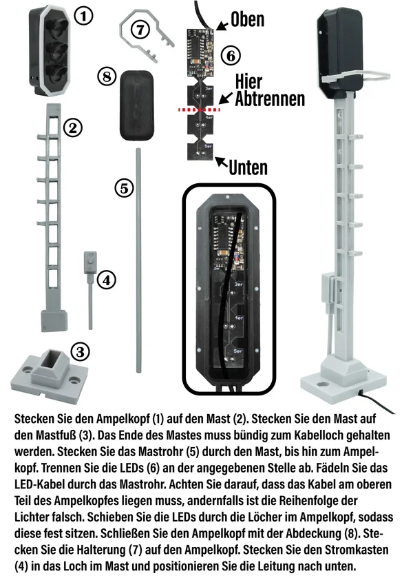 Lichtsignal Typ L 3-fach RhB für Spur G analog / digital mit Decoder ML-Train_auswahl6
