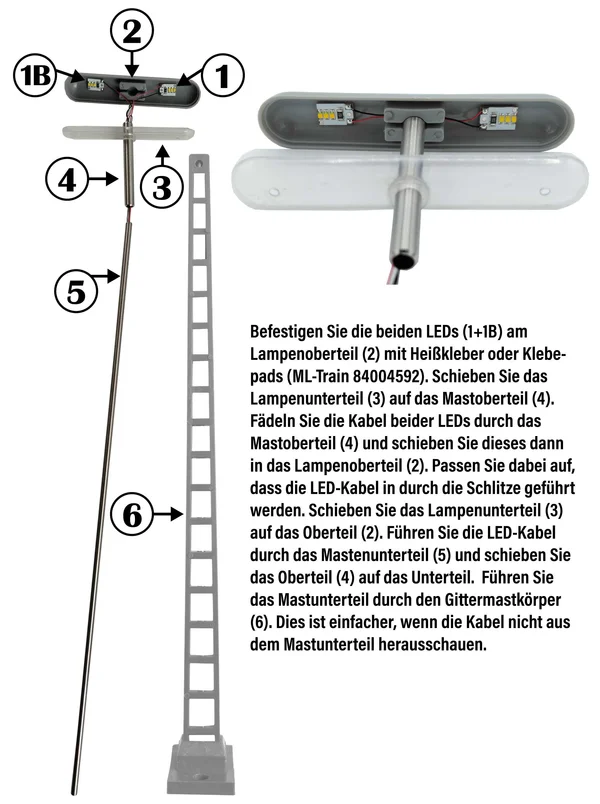 Gittermastleuchte DB, zweiflammig für Spur-G Modellbahnanlage ML-Train_auswahl5