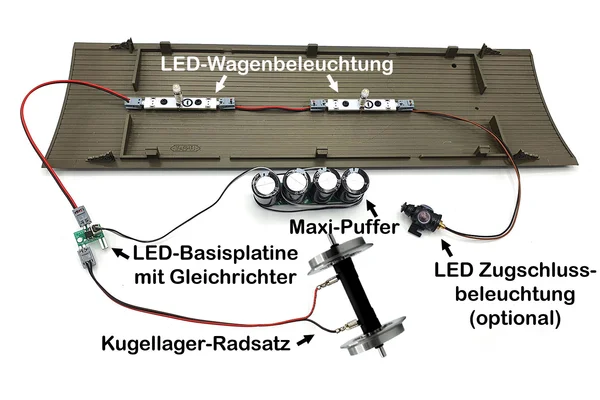V-Speichen Radsatz kugelgelagert stromführend aus Edelstahl Spur-G ML-Train 88679031_auswahl10