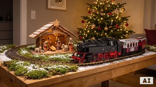 Weihnachtszug für die Weihnachtskrippe: Aufbau und Gestaltungstipps