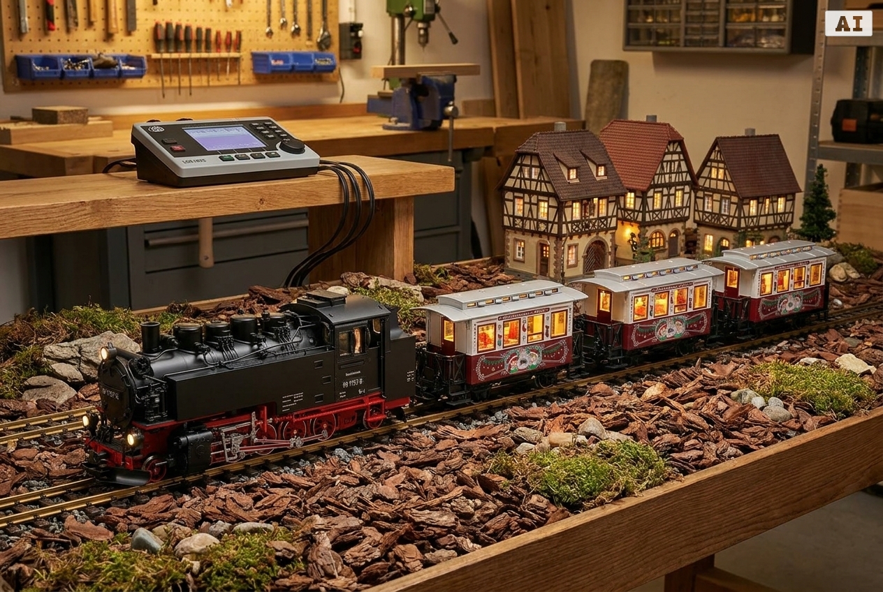 Wie baue ich einen weihnachtszug für die weihnachtskrippe auf in der Praxis