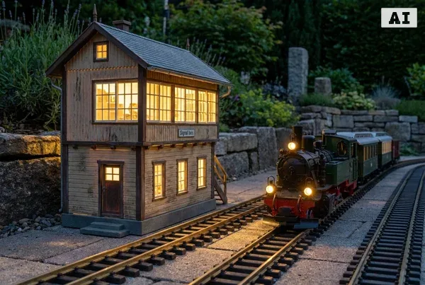 Landschaftsbau für Gartenbahn wie wetterfeste Gebäude bauen in der Praxis