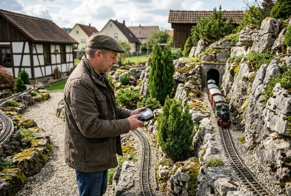 Gartenbahn elektrolokomotive für enge radien und steigungen in der Praxis