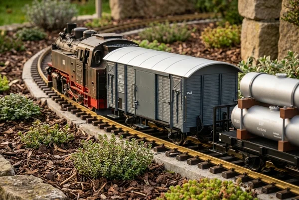 Kunststoffräder oder Metallräder für Spur G Güterwagen Gartenbahn – Detailansicht