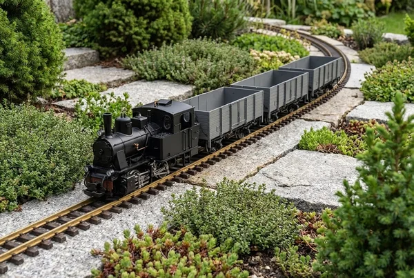 Drehgestell Vollradsatz oder Scheibenrad für Gartenbahn Güterwagen in der Praxis