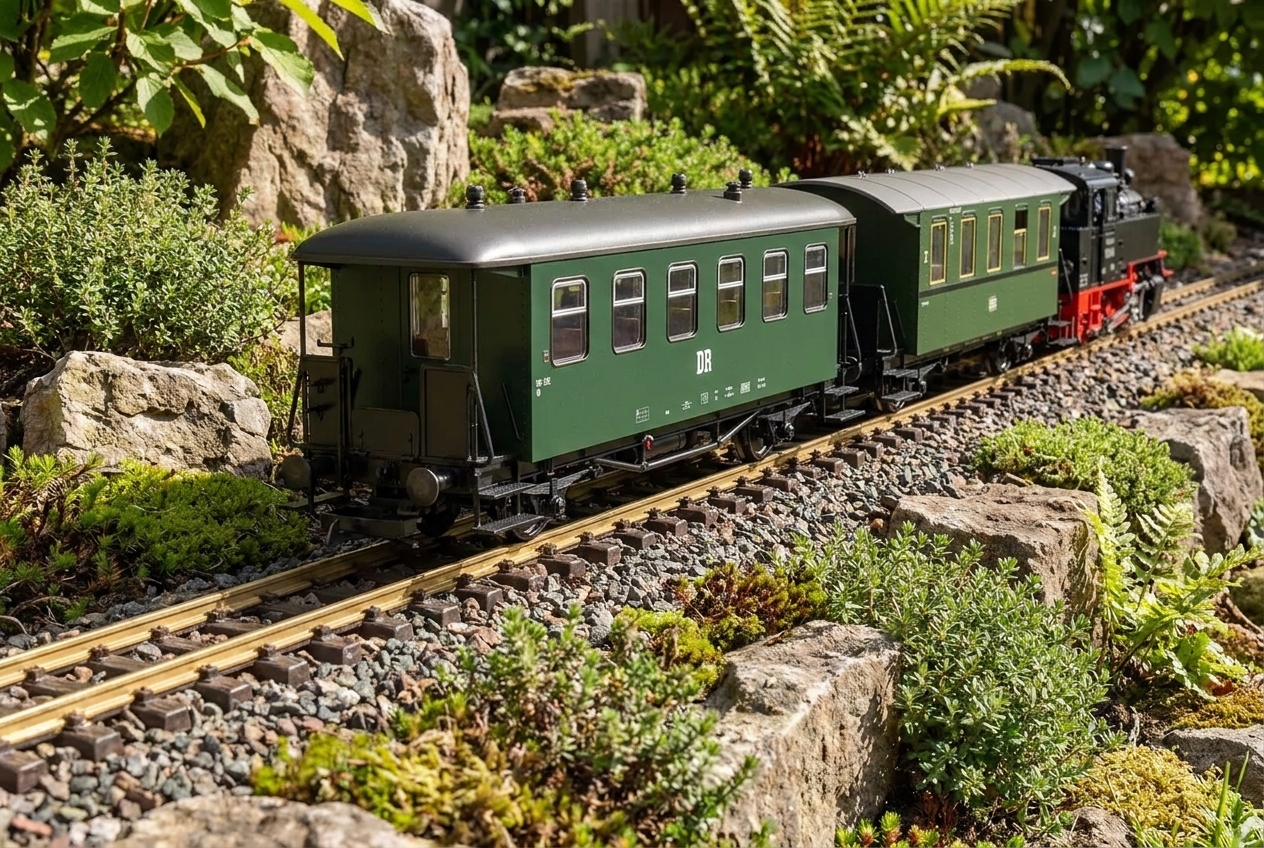 Warum entgleist mein LGB Personenwagen auf der Gartenbahn – Detailansicht
