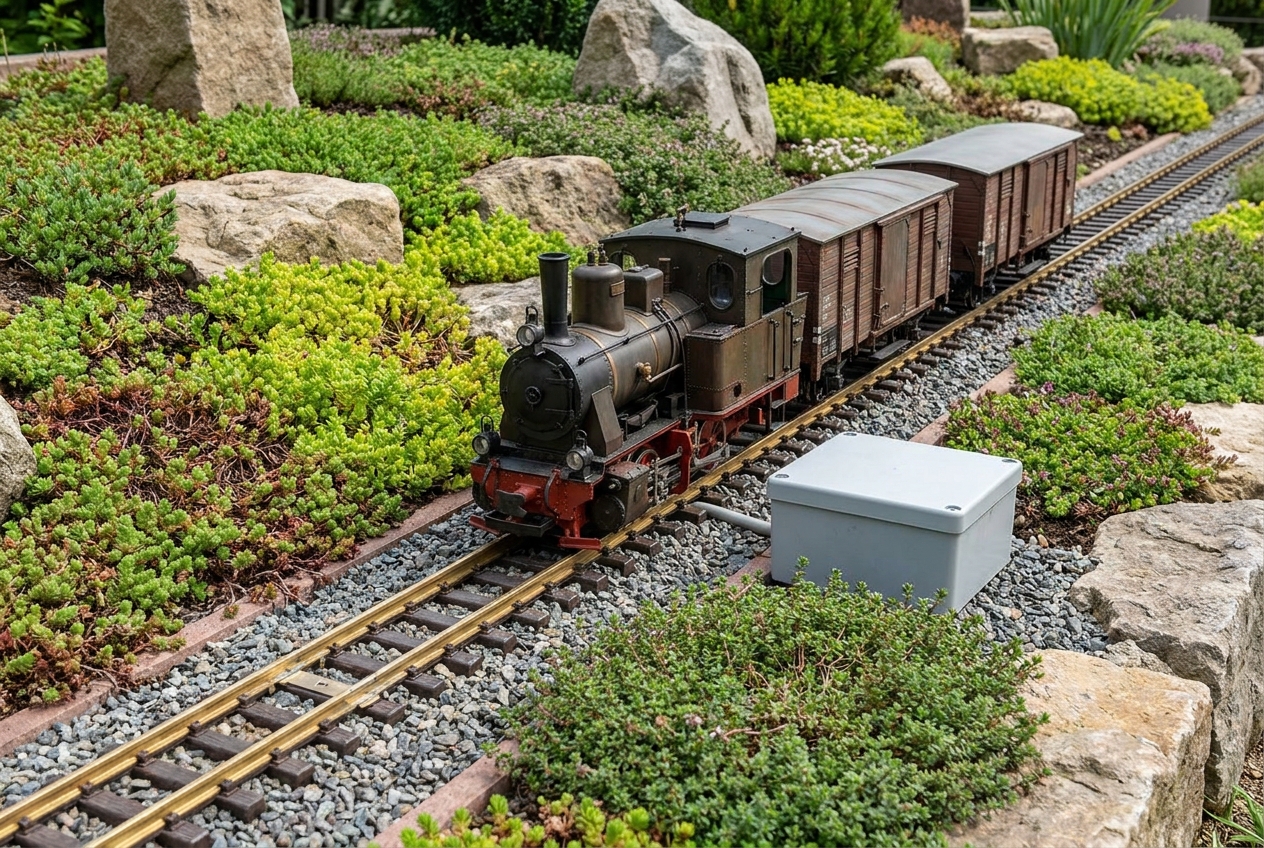 Wie baut man einen sicheren Schattenbahnhof für die Gartenbahn in der Praxis