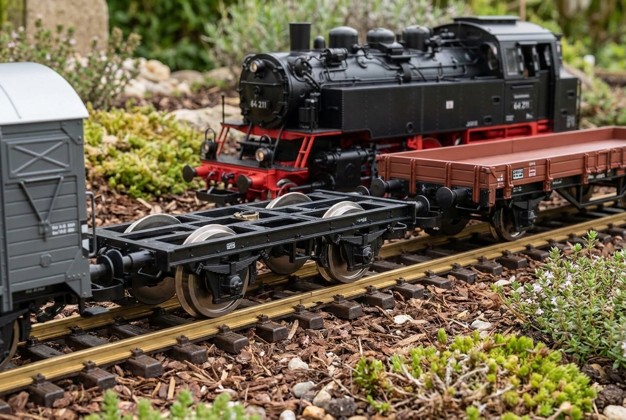 Scheibenräder oder speichenräder für gartenbahn wagen – Detailansicht