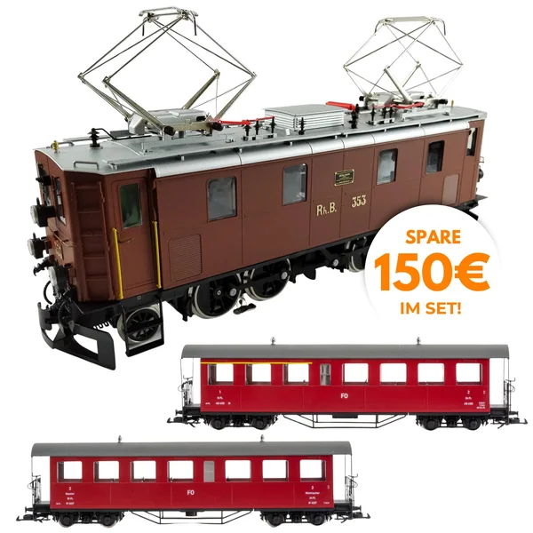 Alpenset Elektrolok Ge 4/6 + 2 Personenwagen FO