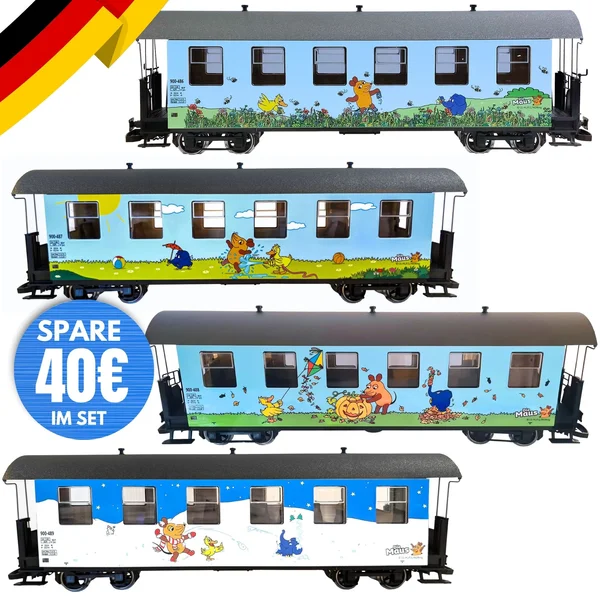 Die Maus Sonderwagen Frühling Sommer Herbst Winter 4er Set