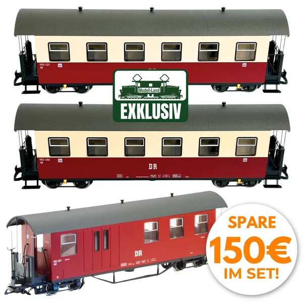 DR-Personenwagen Shop-Exclusive 3er-Set mit Packwagen