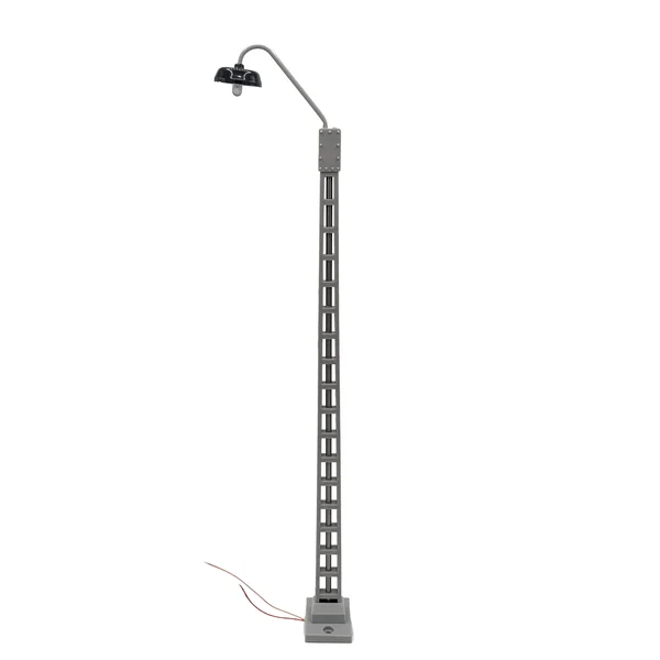 Gittermast Bogenlampe 1 armig grau für LGB-Anlagen
