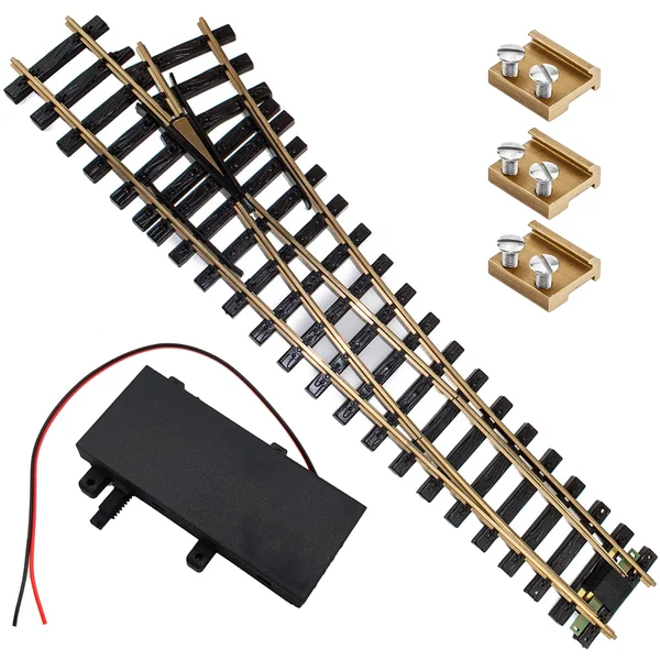 Weiche rechts Set Messing R5 210 cm mit TL Weichenantrieb ML-Train 8930023