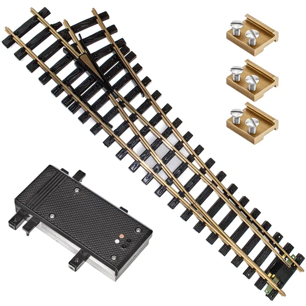 Weiche rechts Set Messing R5 210 cm mit EPL Weichenantrieb ML-Train 8930024