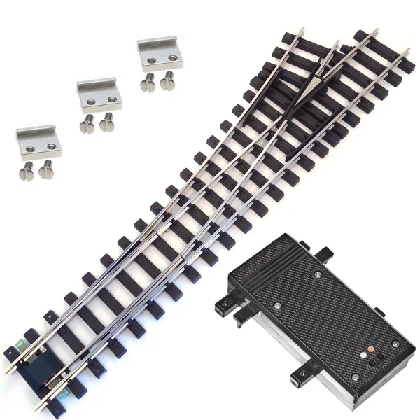 Weiche links Set Vernickelt R5 210 cm mit EPL Weichenantrieb ML-Train 8930052