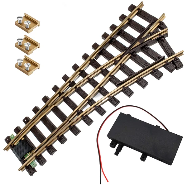 Weiche rechts R 90 cm Set Messing mit analogen TL Weichenantrieb ML-Train 8930066