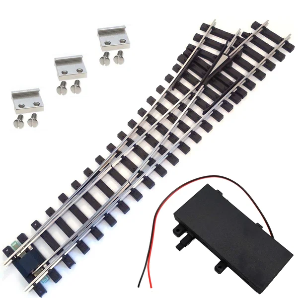 Weiche links R5 210cm Set Vernickelt mit analogen TL Weichenantrieb ML-Train 8930077