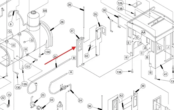 Führerhaustür rechts mit Fenster grün Dampflok Froney LGB 20252-E037_auswahl1