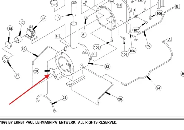 Nummerntafel Kesseltür bedruckt '22' Dampflok Froney LGB 20252-E020_auswahl2