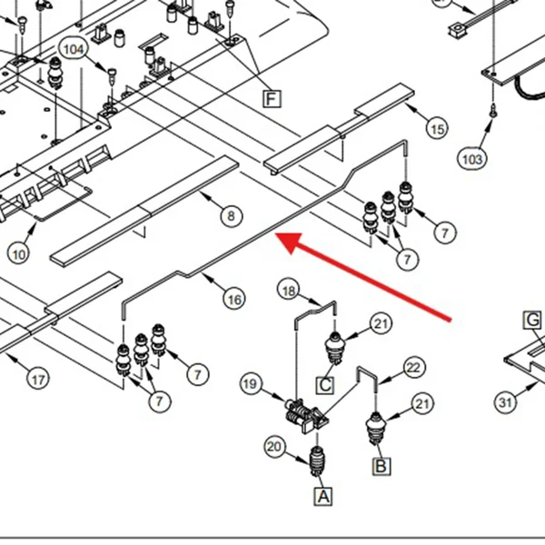 Dachleitung lang E-Lok Ge 4/4 LGB 20430-M016_auswahl1