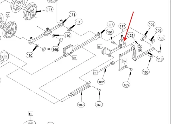 Vorläufergestängehalter links Dampflok Mallet Uintah LGB 20882-E117_auswahl2