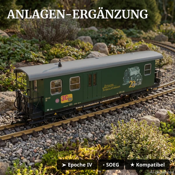 Sonderwagen Doppel-Jubiläum 30 Jahre SOEG und 20 Jahre Historik Mobil - Spur G Gepäckwagen LGB 35099 _auswahl4