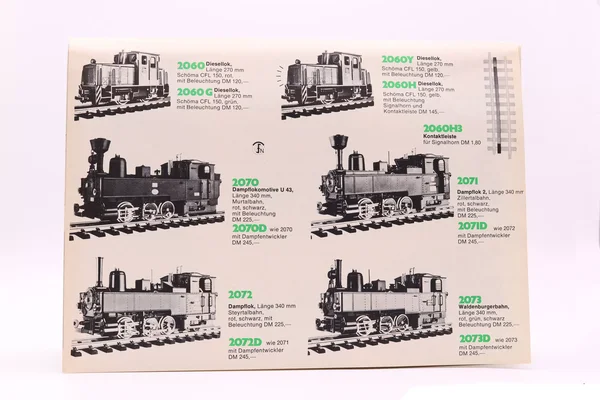 LGB Prospekt faltbar Sortiment 1973/1974 Spur G_auswahl2