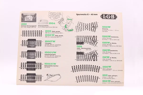 LGB Prospekt faltbar Sortiment 1973/1974 Spur G_auswahl4