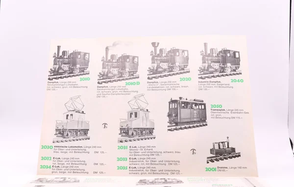 LGB Prospekt faltbar Sortiment 1972/1973 Spur G_auswahl2
