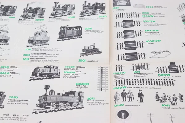 LGB Prospekt faltbar Sortiment englisch 1973/1974 Spur G_auswahl1