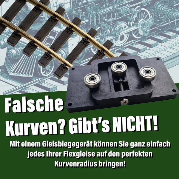 18 Meter Flex-Gleis mit 24 Schraubschienenverbinder + Biegevorrichtung_auswahl3