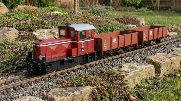 Diesellok DEV V3 Set mit 2 offenen DR-Güterwagen Spur G – 100% Made in Germany Train-Line 8200290_auswahl1
