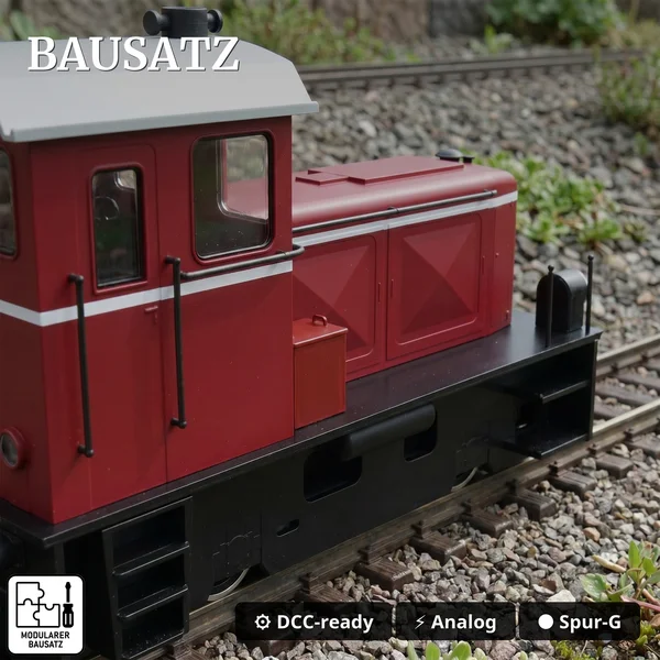 Bausatz-Set mit Diesellok V3 der DEV analog und 2 Hochbordwagen in braun ML-Train 8200291_auswahl3