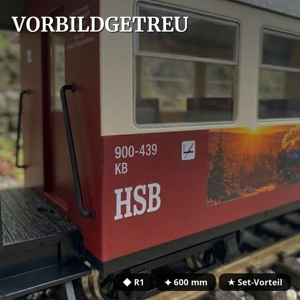 HSB Personenwagen 2er-Set Spur G – Modell-Land Edition Train Line 8200295_auswahl4