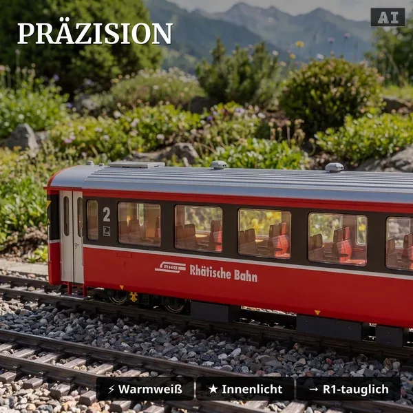 RhB Personenwagen EW III analog 3er Set - 1. Klasse und 2. Klasse Train Line 8200298_auswahl3