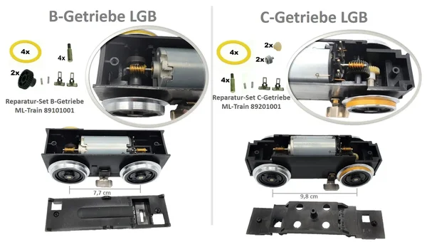 2x Doppelzahnrad für LGB C-Getriebe ML-Train 82201004_auswahl1