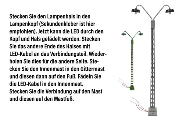 Gittermast Bogenlampe 2 armig grau für LGB-Anlagen Spur-G ML-Train 83800144_auswahl5