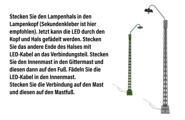 Gittermast Bogenlampe 1 armig grün für LGB-Anlagen Spur-G ML-Train 83800146_auswahl5