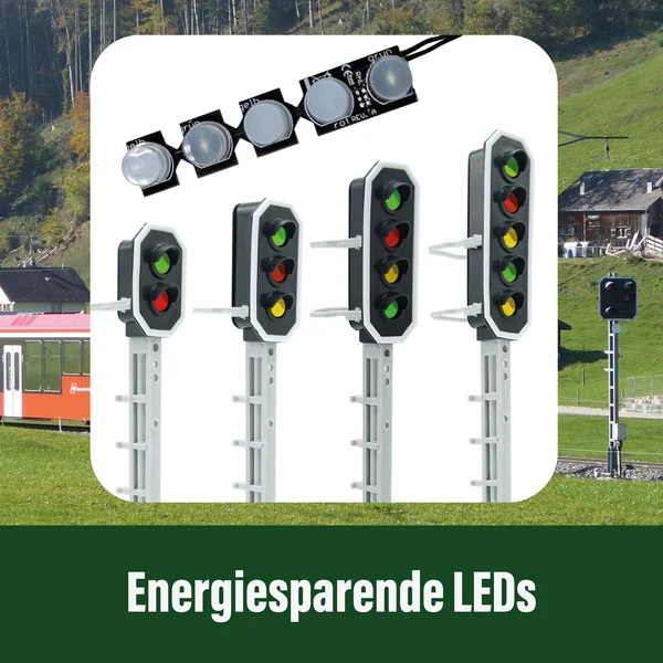 3x Lichtsignal Typ L 2-fach RhB für Spur G analog / digital mit Decoder ML-Train 83804616_auswahl1